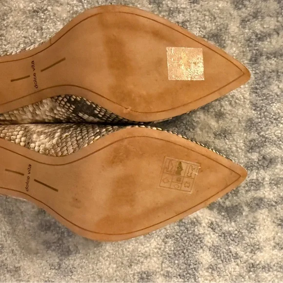 Dolce Vita Women's Snakeskin Mules - Black and Cream - Picture 6 of 7